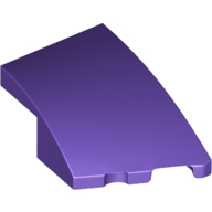 Lego Brick Wedged, Curved 3 x 2 with Stud Notch Right / Dark Purple