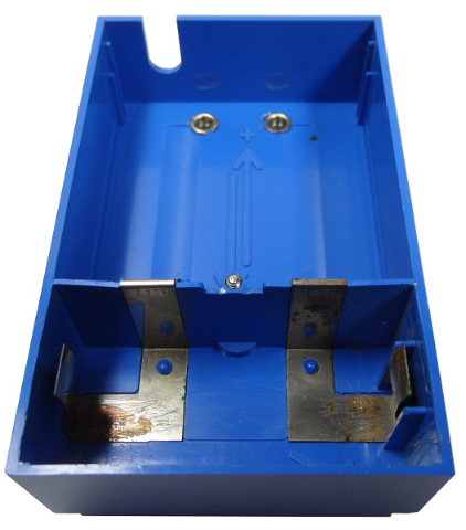 Lego Electric 4.5V Battery Box 6 x 11 x 3 Type II, Bottom / Blue