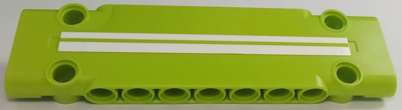 Lego Technic, Panel Plate 3 x 11 x 1 with White Stripes Pattern (Sticker) - Set 42138