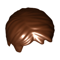 Lego Hair Short, Tousled with Side Part / Reddish Brown