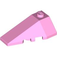 Lego Brick Wedged, Sloped 4 x 2 Triple Left / Bright Pink