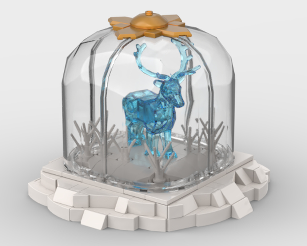 Lego Caribou Snow Globe