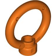Lego Plate Special, 1 x 1 Stud with 3 x 3 Ring on Top / Reddish Orange