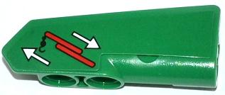 Lego Technic, Panel Fairing #21 Very Small Smooth, Side B with Crane Hook Operating Instructions Pattern (Sticker) - Set 42008