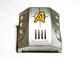 Lego Slope, Curved 2 x 2 with Debossed Side Ports with Yellow Letter A Agents Logo on Silver Background Pattern (Sticker) - Sets 8632 / 8971