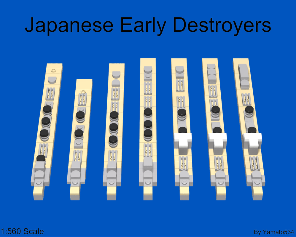 Lego 1:560 Scale Early Japanese Destroyers