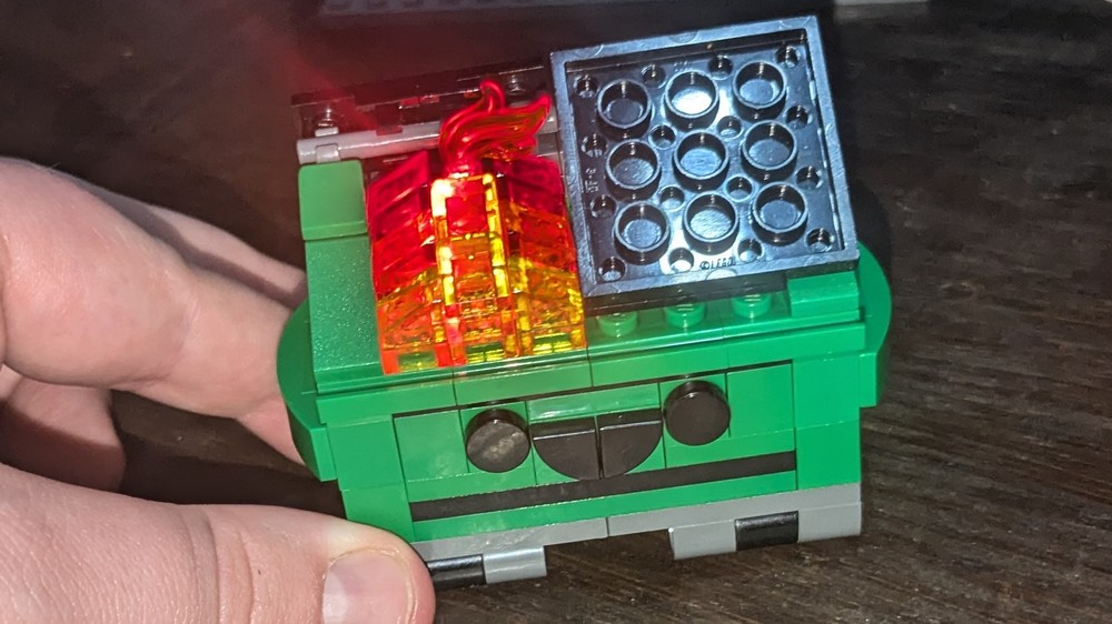 Lego Light Up Dumpster Fire