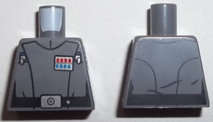 Lego Torso SW Imperial Officer 14 (Colonel) Pattern / Dark Bluish Gray