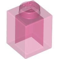 Lego Brick 1 x 1 / Trans-Dark Pink