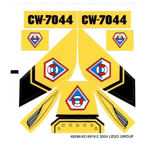 Lego Sticker Sheet for Set 7044-1