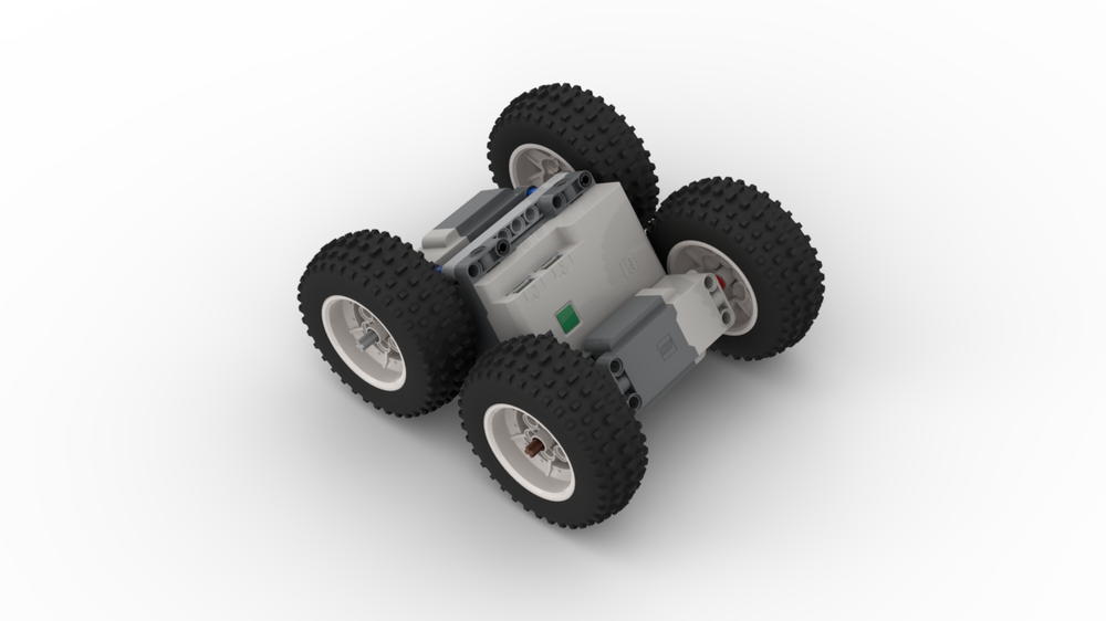 Lego Shortest 4 Big Wheel Skid Steer Chassis