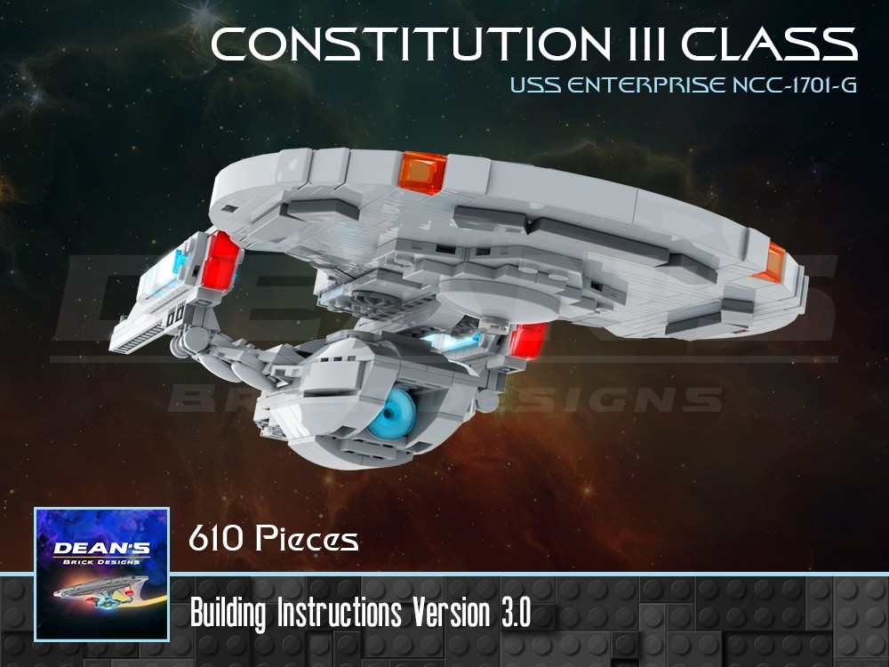 Lego Constitution III Class Starship - Star Trek Picard