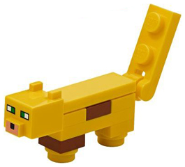 Lego Minecraft Ocelot (Yellow Plate, Round 1 x 1 Feet) - Brick Built