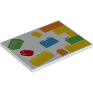 Lego Tile 6 x 8 with LEGO Bricks, Wall Print