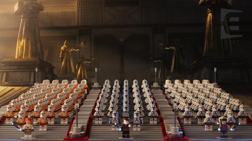 Lego Corsucant Grand Temple Steps - x249 Minifigure Display