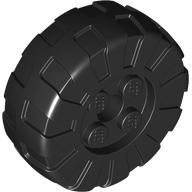 Lego Wheel Hard Plastic Large, D.36, with 4 Studs / Black
