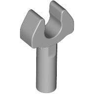 Lego Bar 1L with Clip [Cut Edges and One Side Hole] [Full Clip] / Light Bluish Gray