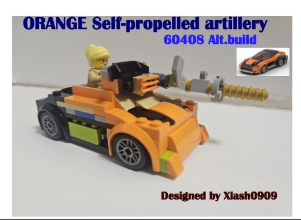 Lego 60408 Orange Self-propelled artillery (SPA)