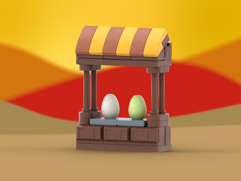 Lego Medieval Merchant's Stall