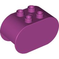 Lego Duplo Brick 2 x 4 x 2 Rounded Ends / Magenta