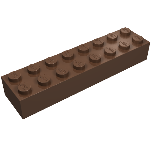 Lego Brick 2 x 8 / Brown
