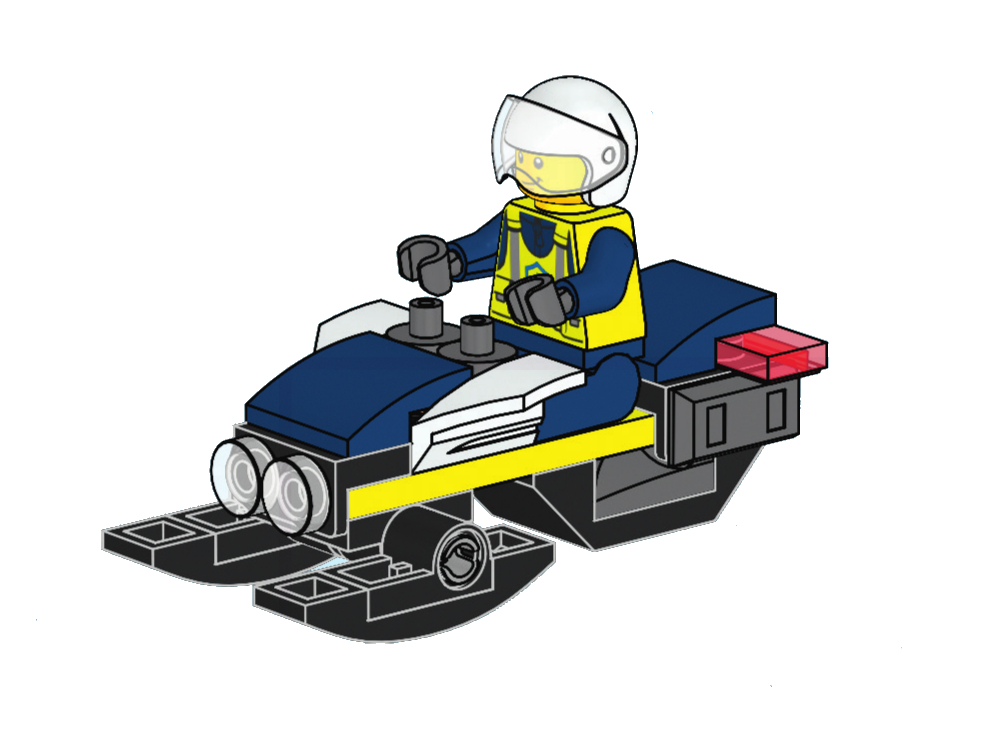 Lego Police on Snowmobile