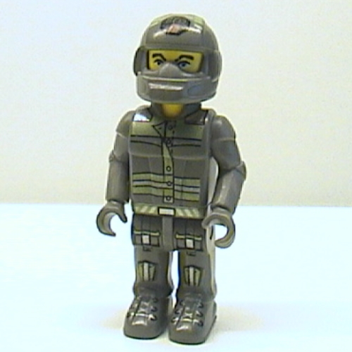 Lego Juniors Midifig, Aqua Res-Q Pilot with Closed Face Helmet / Dark Gray