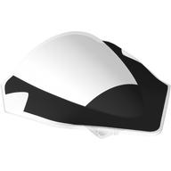Lego Windscreen 7 x 6 1/2 x 2 Motorcycle with Black Border Print / Trans-Clear