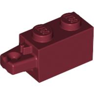 Lego Hinge Brick 1 x 2 Locking with 1 Finger Horizontal End / Dark Red