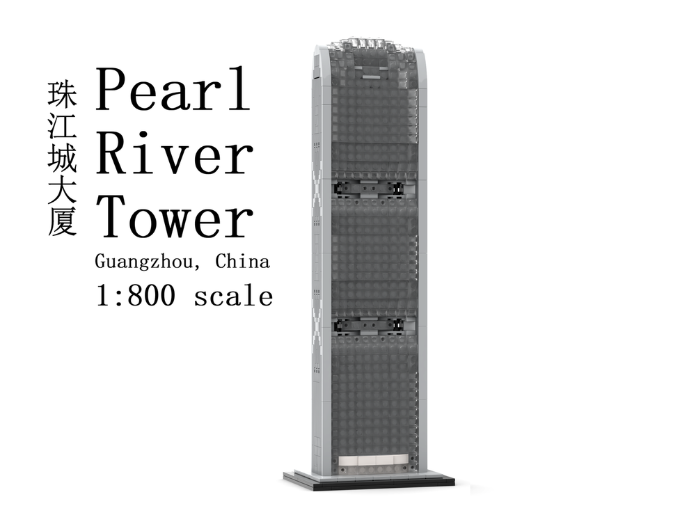 Lego Pearl River Tower 1:800 Scale