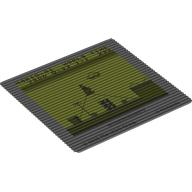 Lego Plastic Sheet with Lenticular Image with Gameboy Screen, Mario Mario Land, Level 1-1 Print / Trans-Clear
