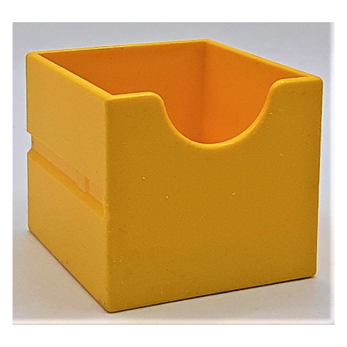 Lego Duplo Drawer 2 x 2 with Semicircle Cutout / Yellow