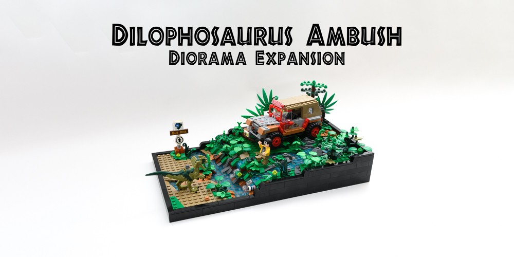 Lego Dilophosaurus Ambush Diorama Expansion