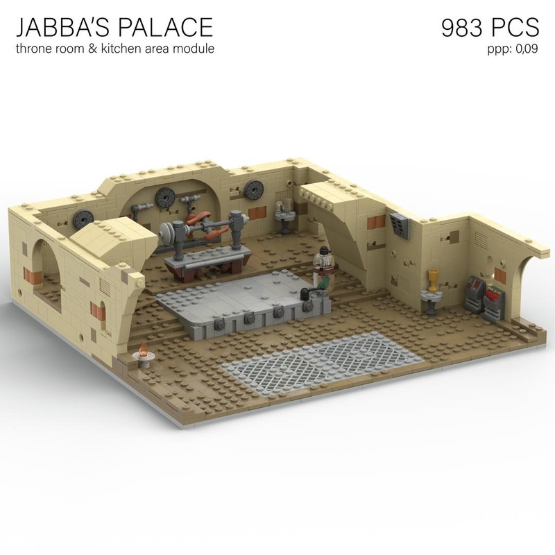 Lego Jabba's Palace, Module I: Throne Room & Kitchen Area
