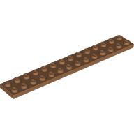 Lego Plate 2 x 14 / Medium Nougat