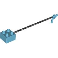 Lego Duplo Brick, 2x2 with Black Hose and Nozzle