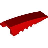 Lego Brick Wedged, Curved 4 x 8 No Top Studs / Red