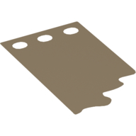 Lego Curtain, Stepped with Three Hole / Dark Tan