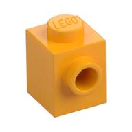 Lego Brick Special 1 x 1 with Stud on 1 Side / Bright Light Orange
