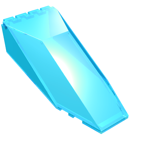 Lego Windscreen 10 x 4 x 2 1/3 Canopy / Trans-Light Blue
