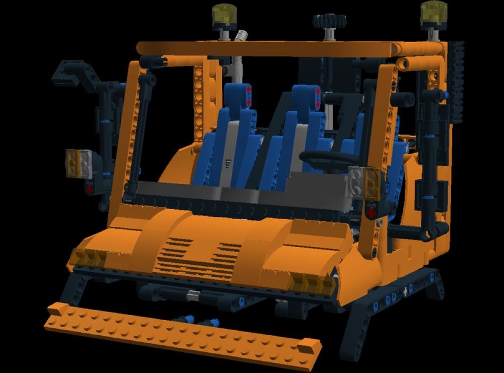 Lego Unimog u400 8110 cab mod 2.0 (extended cab)
