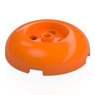 Lego Brick Round 4 x 4 Dome Top with Round 2 x 2 Recessed, 4 Studs / Orange