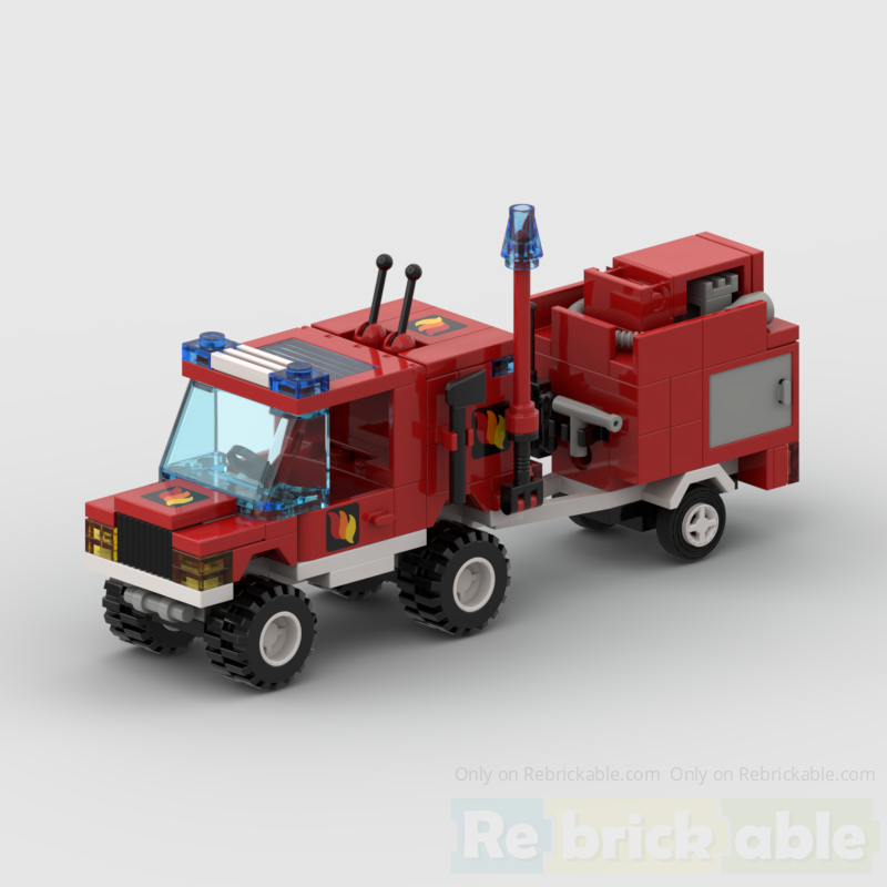 Lego Fire Fighter Jeep with trailer