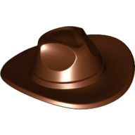 Lego Hat Very Wide Brim, Outback Style [Fedora] / Reddish Brown