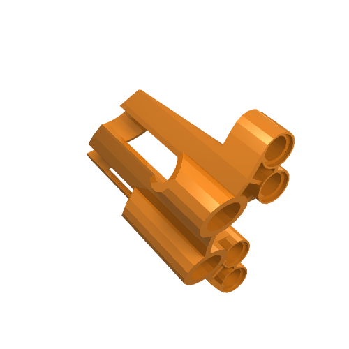 Lego Technic Panel Fairing # 1 Large Short, Large Holes, Side A / Orange