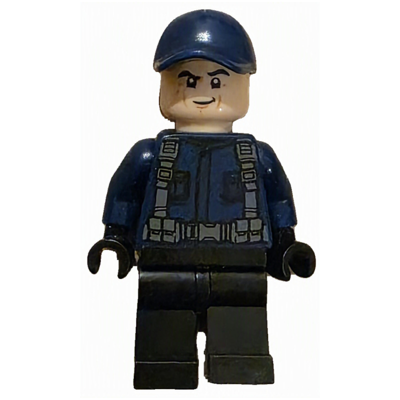 Lego Guard, Black Legs, Dark Blue Cap