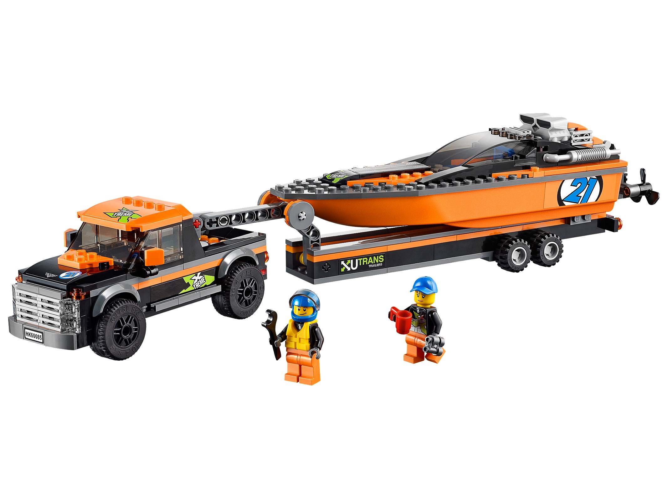Lego 4x4 with Powerboat