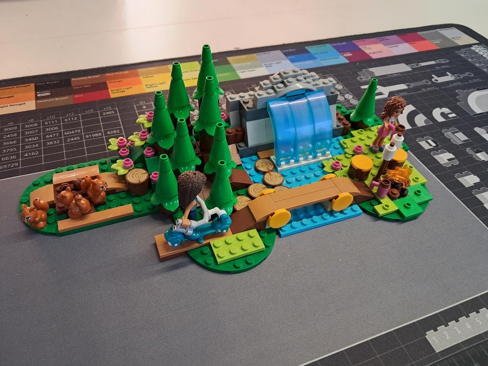 Lego Forest Triple Waterfall