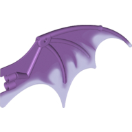 Lego Creature Body Part, Dragon Wing 19 x 11 with Marbled Trans-Purple Pattern