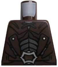 Lego Torso LotR Leather Armor with Buckle Pattern (Uruk-hai) / Dark Brown